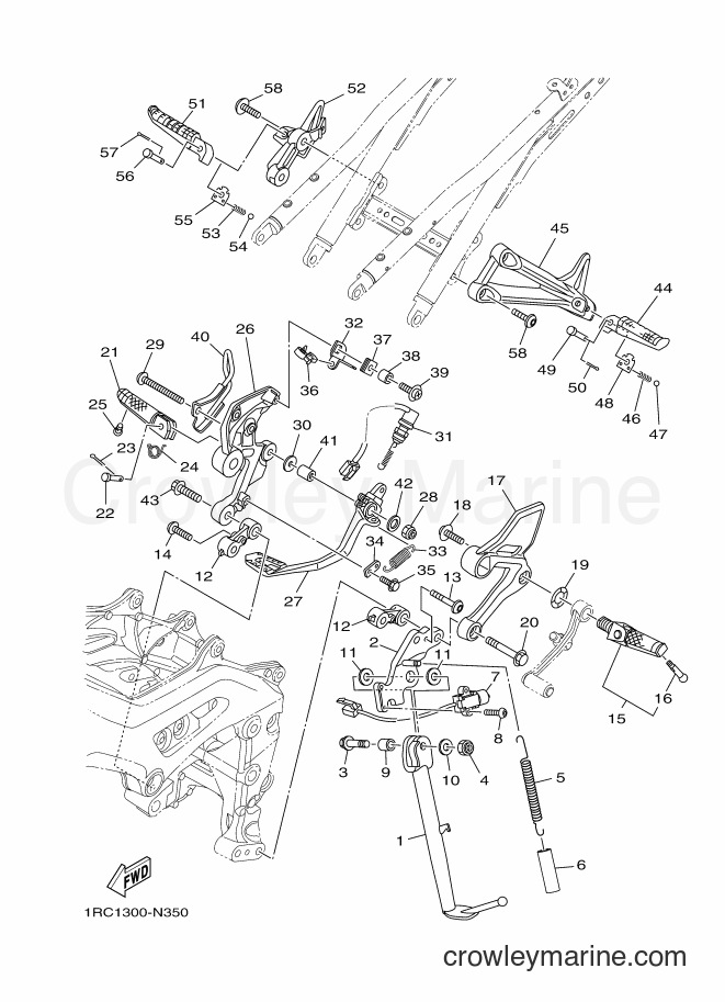 2014 Street Bike MT09A - MT09A (2DRD) [010] - STAND & FOOTREST