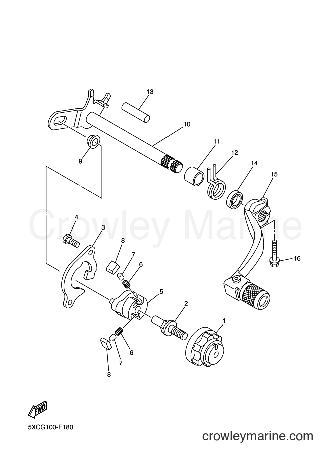 2011 Dirt Bike YZ250F - YZ250F (17DE) [010] - SHIFT SHAFT