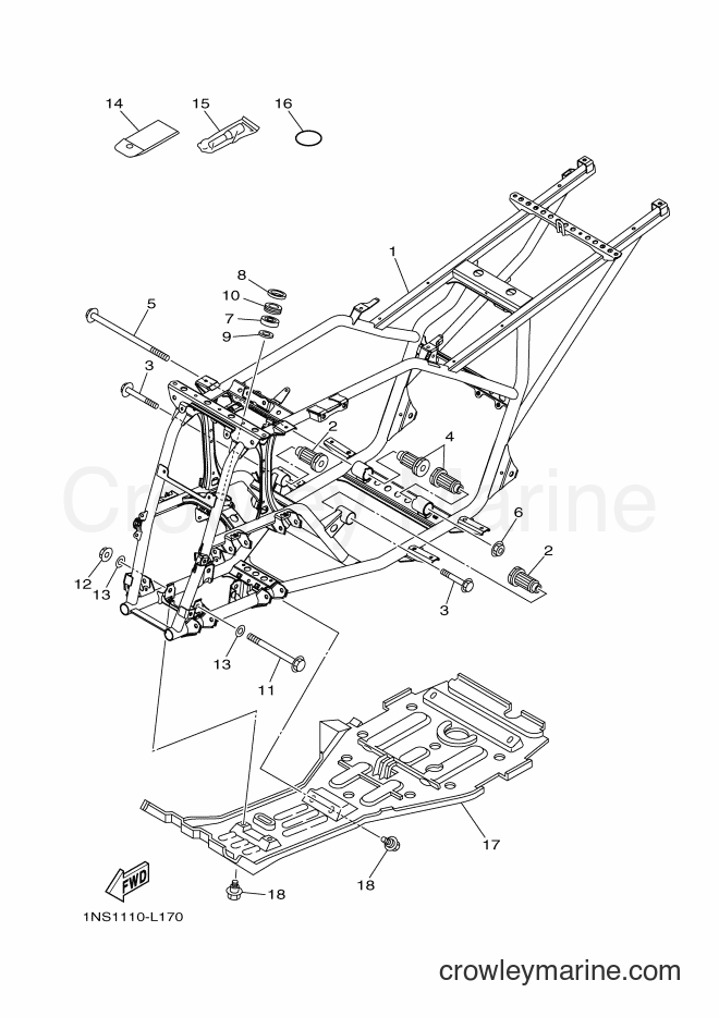 2012 ATV YFM350FWA - YFM350FWA (1NS2) [010] - FRAME