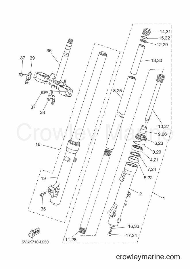 2012 Dirt Bike XT660R - XT660R (5VKK) [010] - FRONT FORK