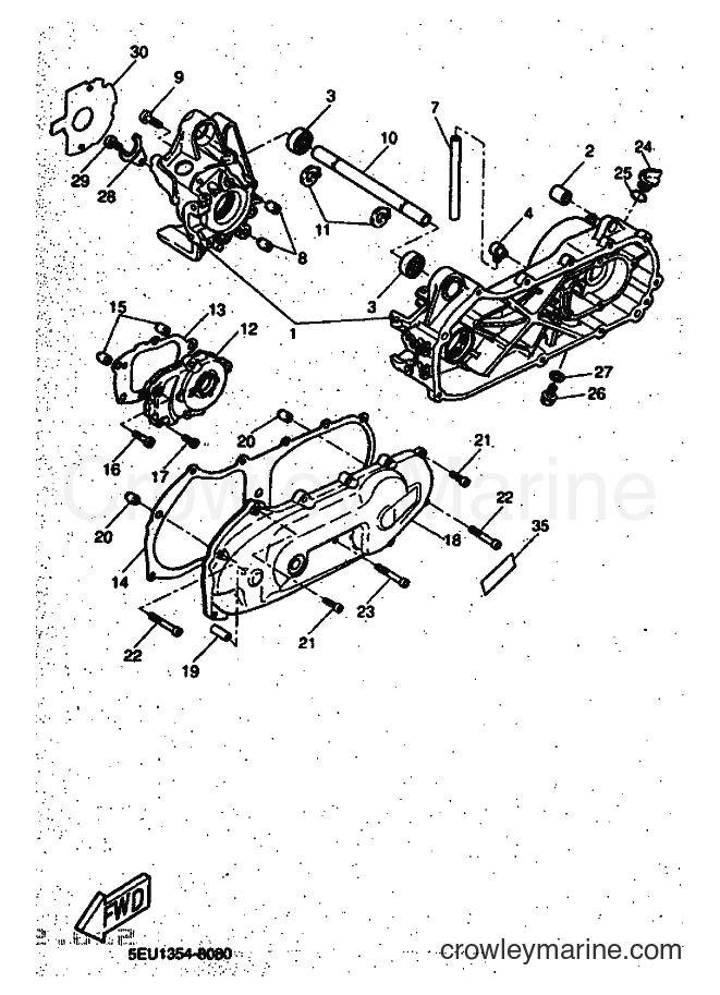 Yamaha Motors YH50 (5EU5) [010] - CRANKCASE
