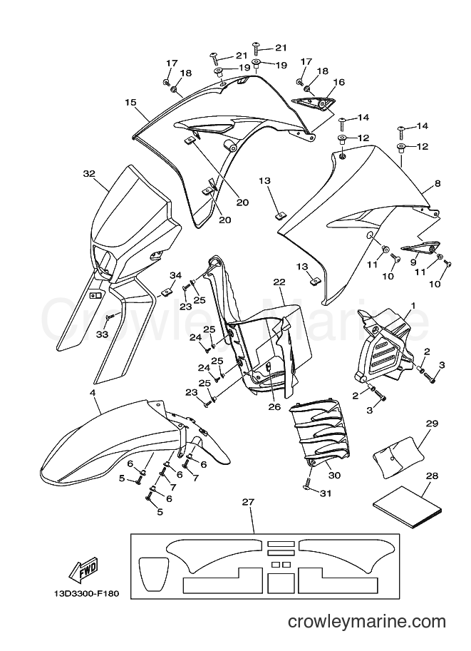 2007 Dirt Bike XT125X - XT125X (13D4) [010] - FRONT BODY