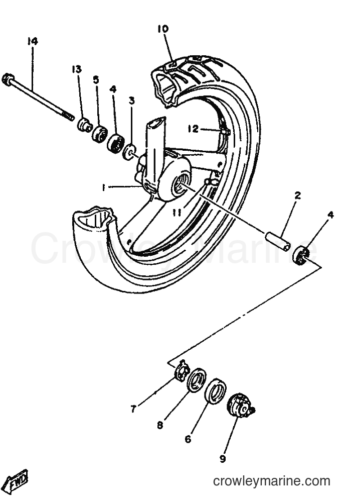 Yamaha Motors TZR125 (3PE2) [999] - FRONT WHEEL