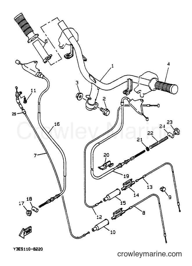 Yamaha Motors CW50 (4FG2) [999] - STEERING HANDLE & CABLE