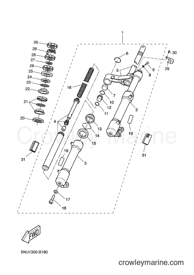 Yamaha Motors YQ50 (5SB2) [020] - FRONT FORK