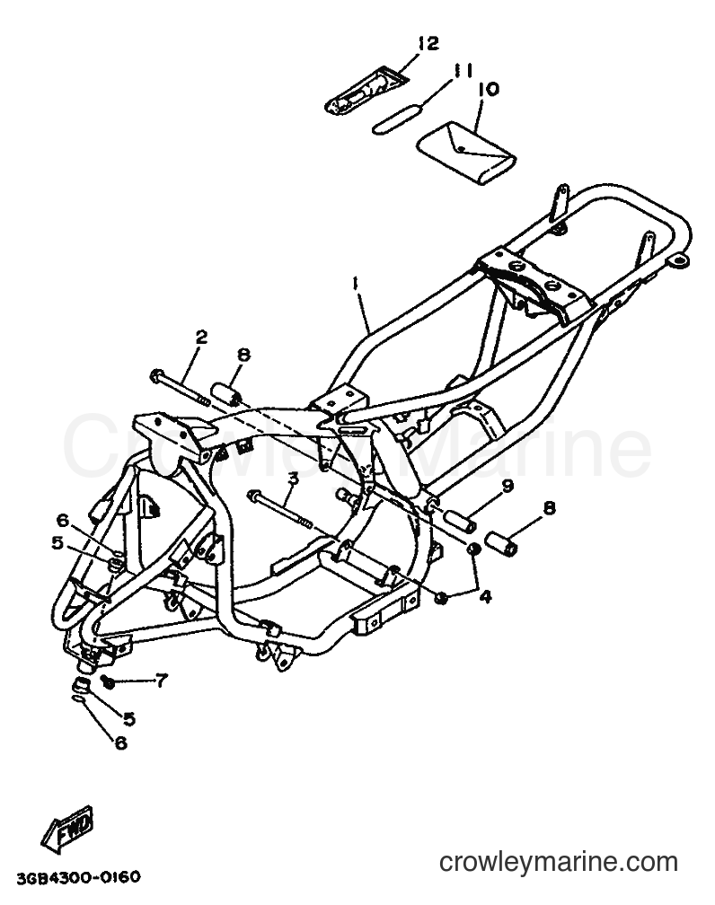 1992 ATV YFM100 - YFM100 (3GBB) [010] - FRAME