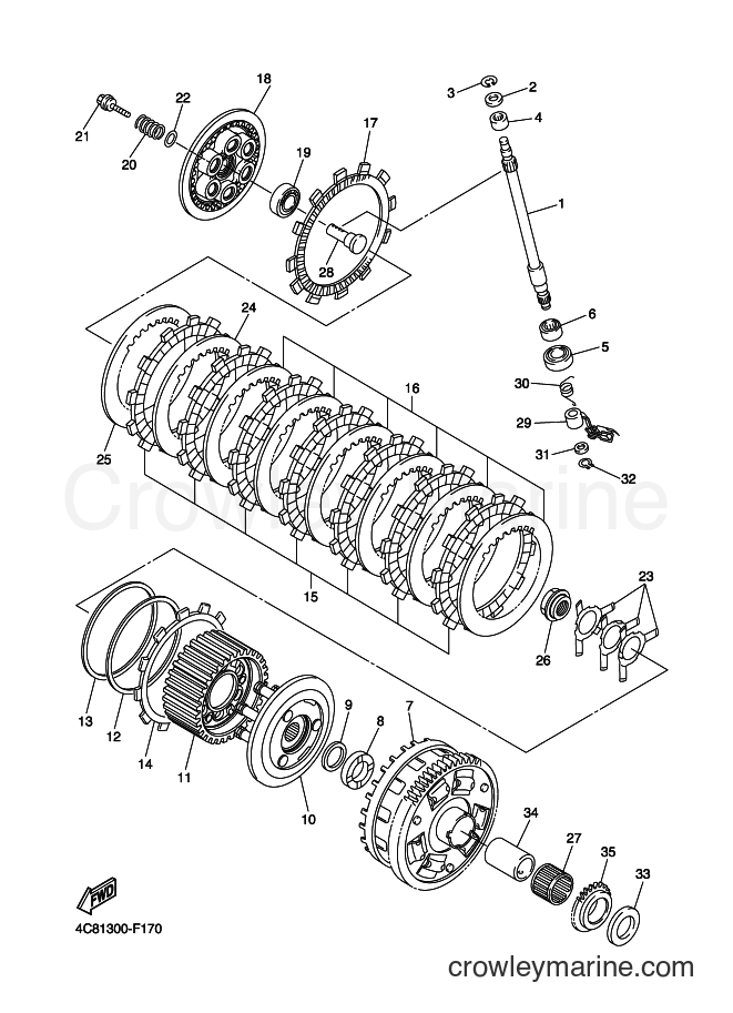 2008 Sport Bike YZF-R1 - YZF-R1 (4C8D) [010] - CLUTCH