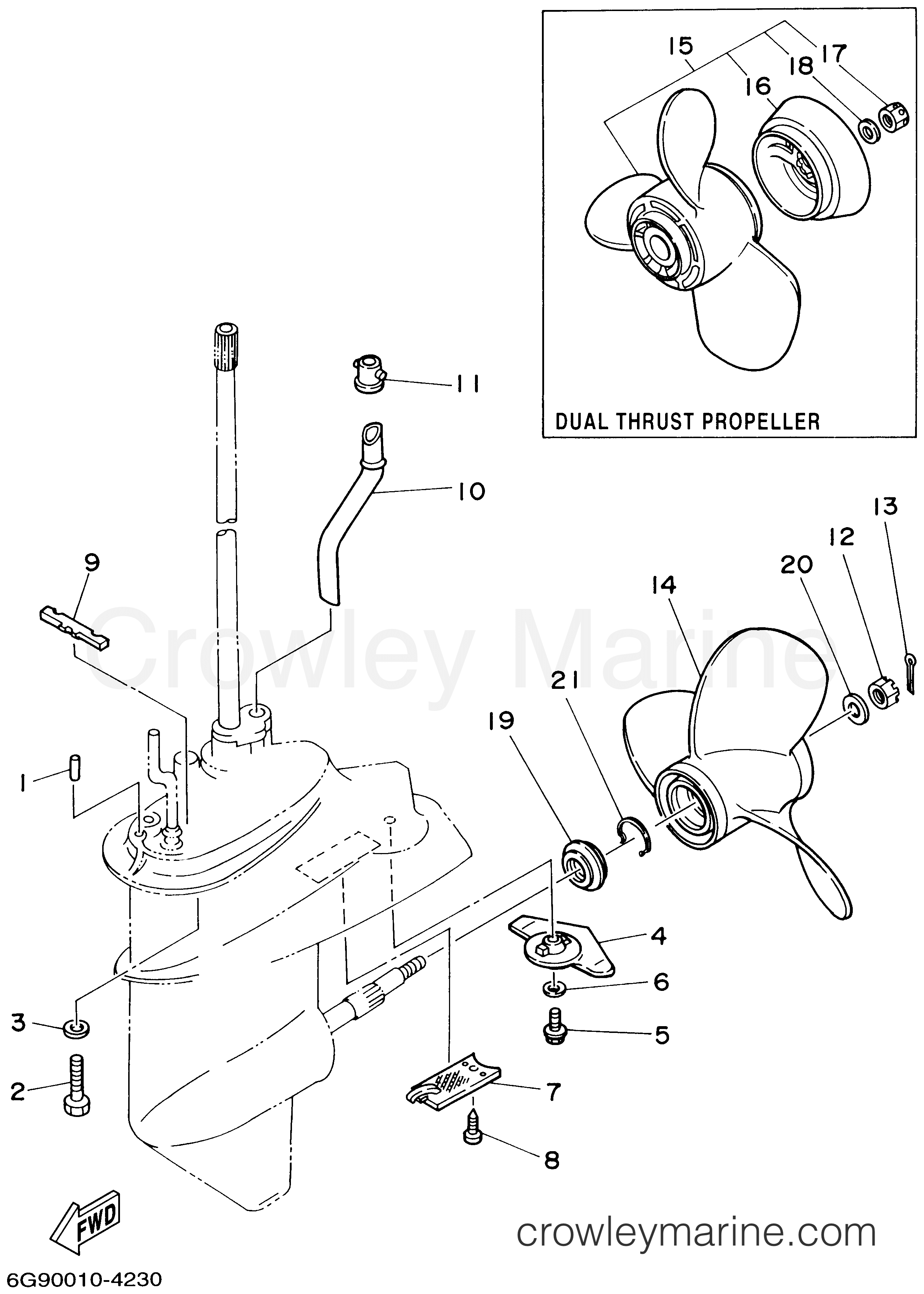 Yamaha Motors F9.9MLHA - LOWER CASING DRIVE 2