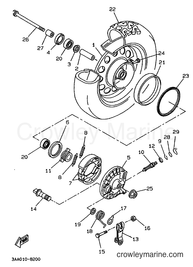 1994 Scooter CW50 - CW50 (3WV4) [999] - FRONT WHEEL