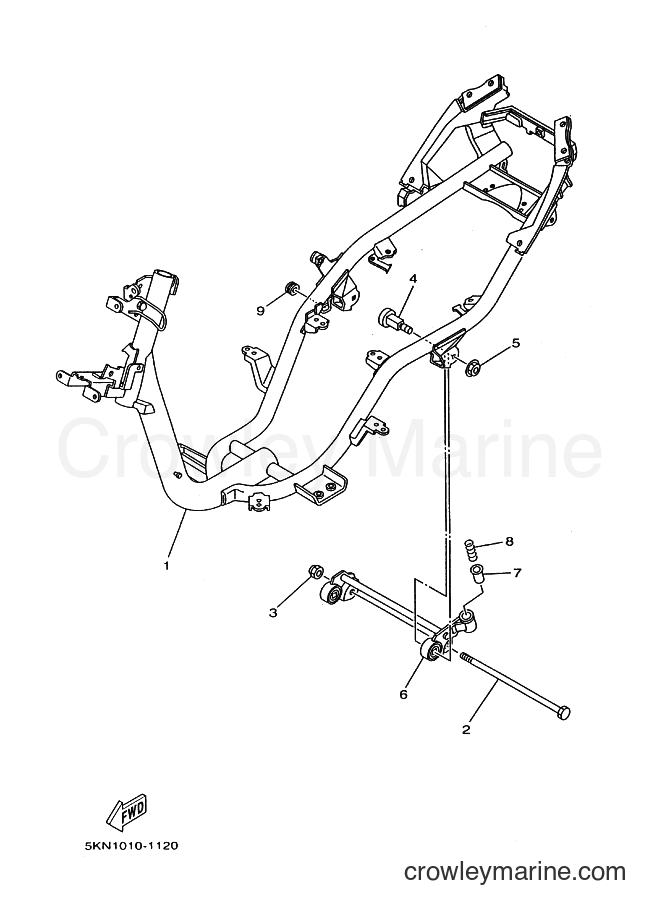 2003 Scooter CV50A - CV50A (5SU2) [010] - フレーム