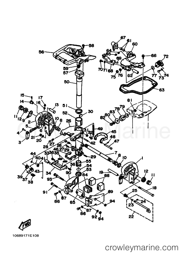 Yamaha Motors 30AE (6890) [010] - BRACKET 1