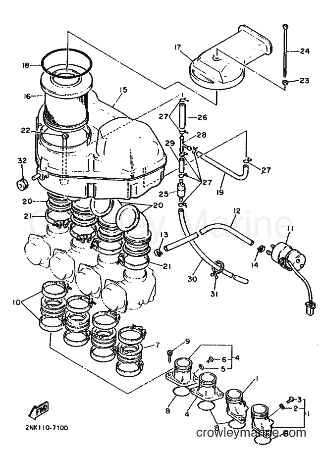 Yamaha Motors FZR750R (3CS2) [010] - INTAKE
