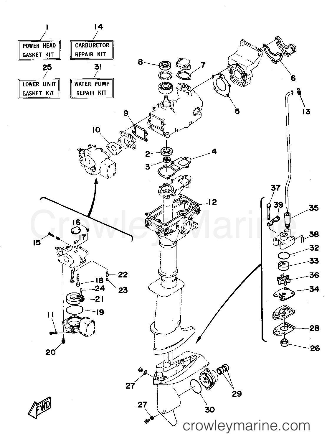 Yamaha Motors 3MLHS - REPAIR KIT