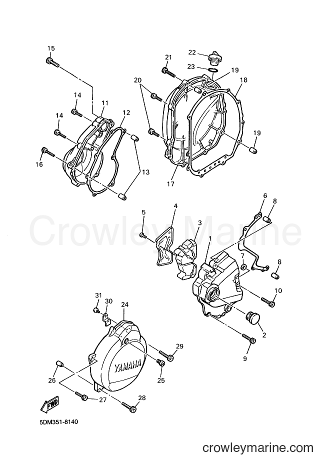 Yamaha Motors FZS600SP (5DMA) [010] - CRANKCASE COVER 1