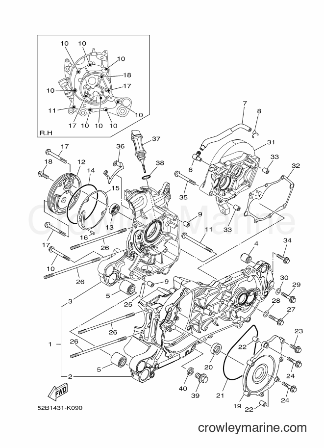 Yamaha Motors XC115S (1WC2) [010] - CRANKCASE