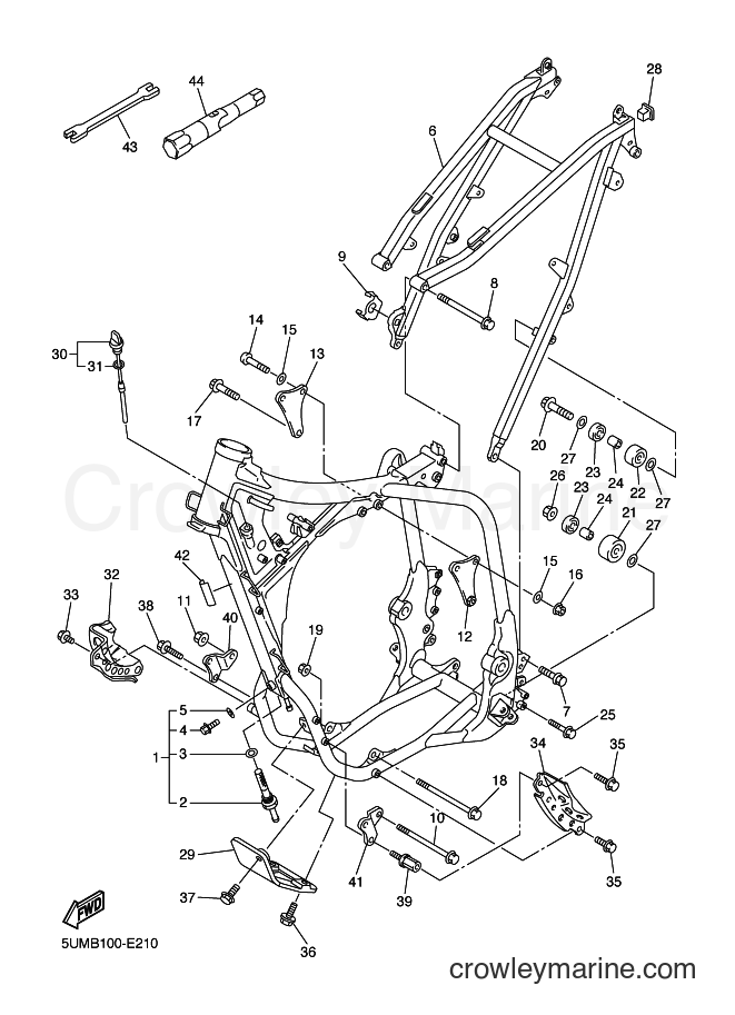 2006 Dirt Bike WR250F - WR250F (5UMC) [010] - FRAME