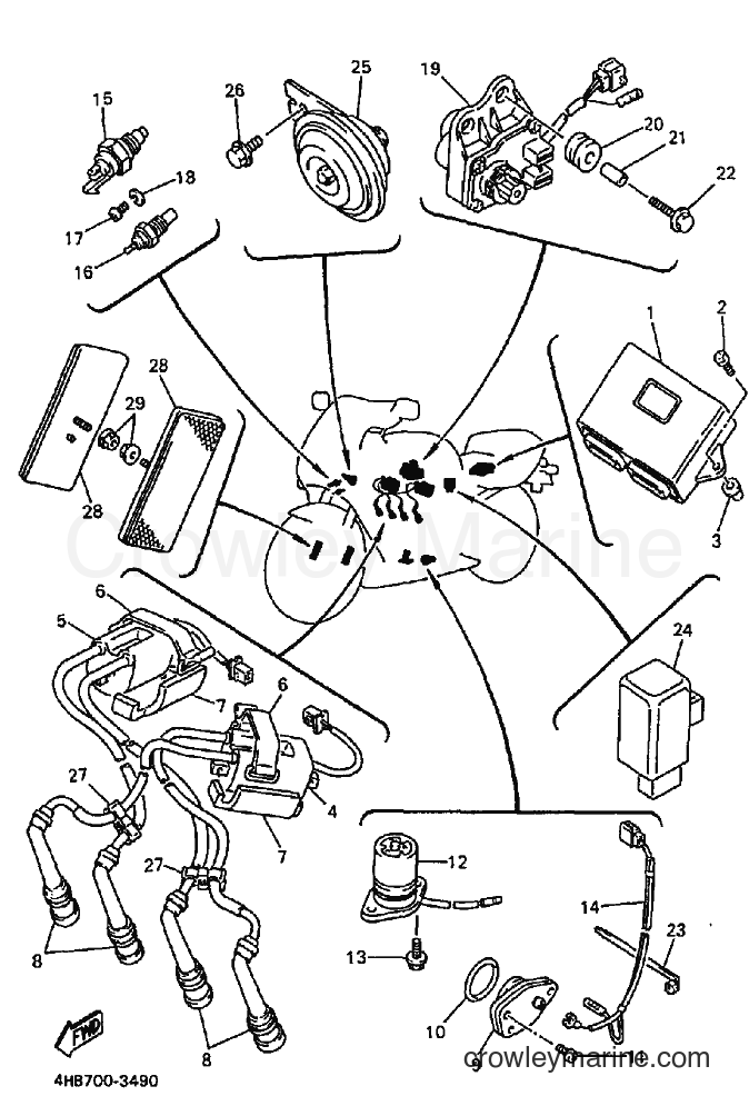 1994 Sport Bike YZF750SP - YZF750SP (4JA2) [010] - ELECTRICAL 1