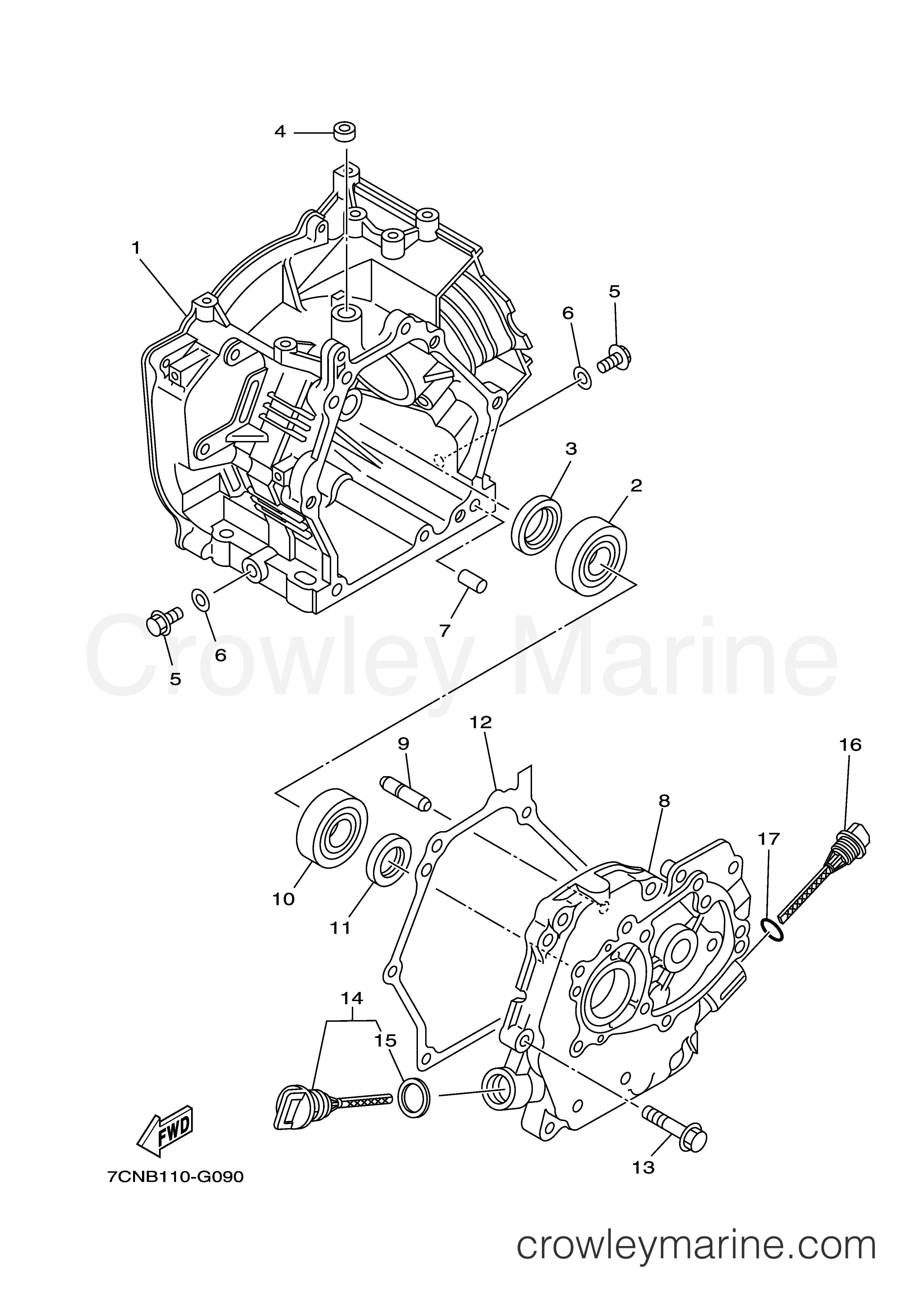Yamaha Motors MZ175K2UC - CRANKCASE