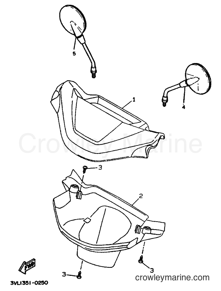 1992 Scooter CW50 - CW50 (3WV2) [999] - TOP COWLING