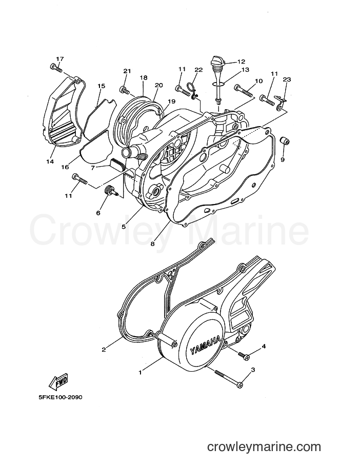2002 ATV YFZ350 - YFZ350 (5FKF) [010] - CRANKCASE COVER 1