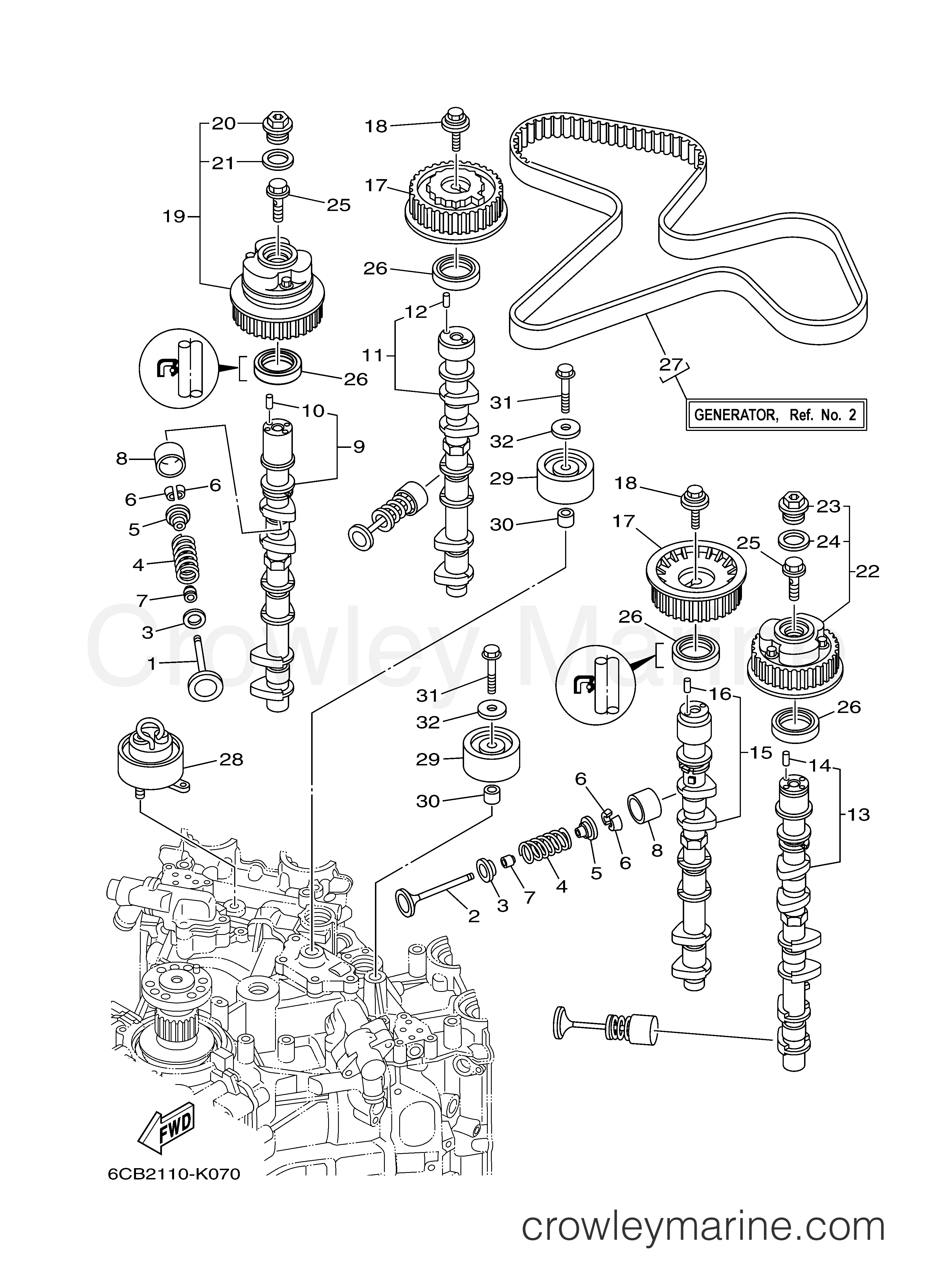 Yamaha Motors VF225LA - VALVE