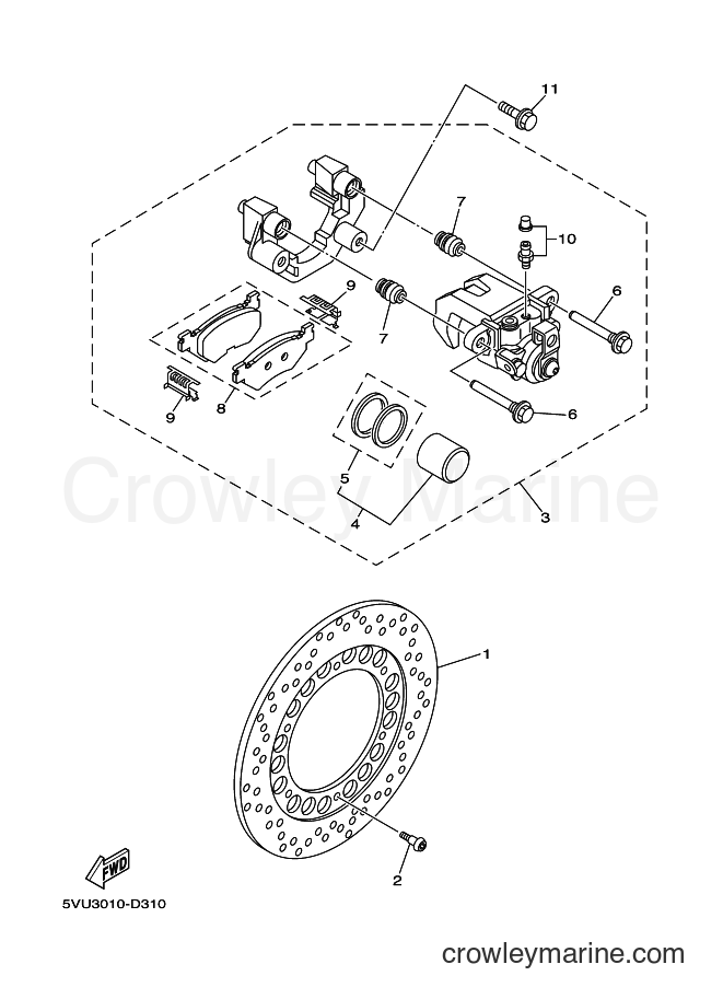 2006 Scooter XP500A - XP500A (5VUB) [090] - REAR BRAKE CALIPER