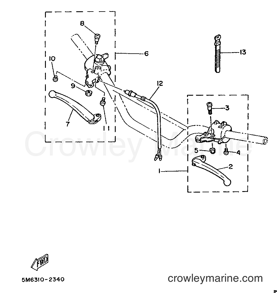 1987 Scooter DT50MX - DT50MX (2UN) [99A] - HANDLE SWITCH & LEVER