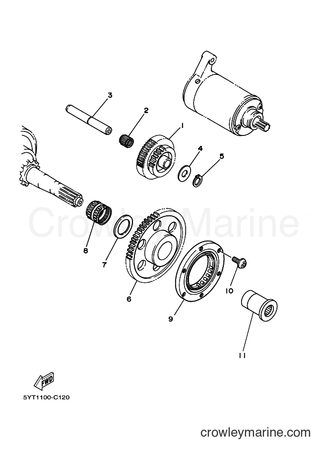 Yamaha Motors YFM350 (1BS8) [010] - STARTER CLUTCH