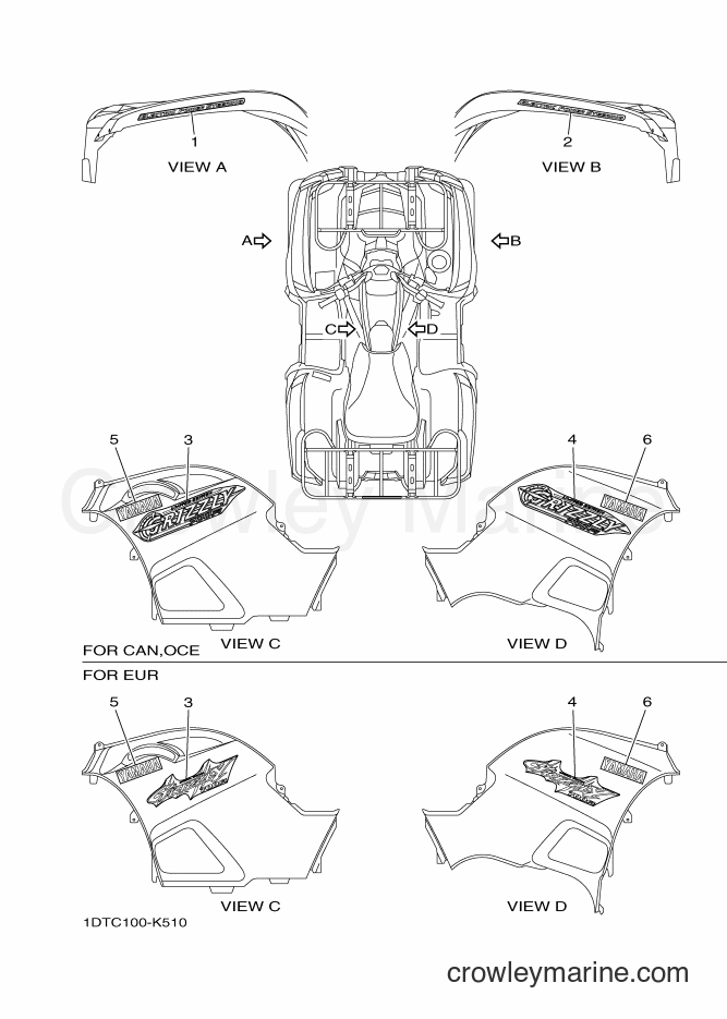 Yamaha Motors YFM700FWAD (1DTC) [010] - GRAPHICS