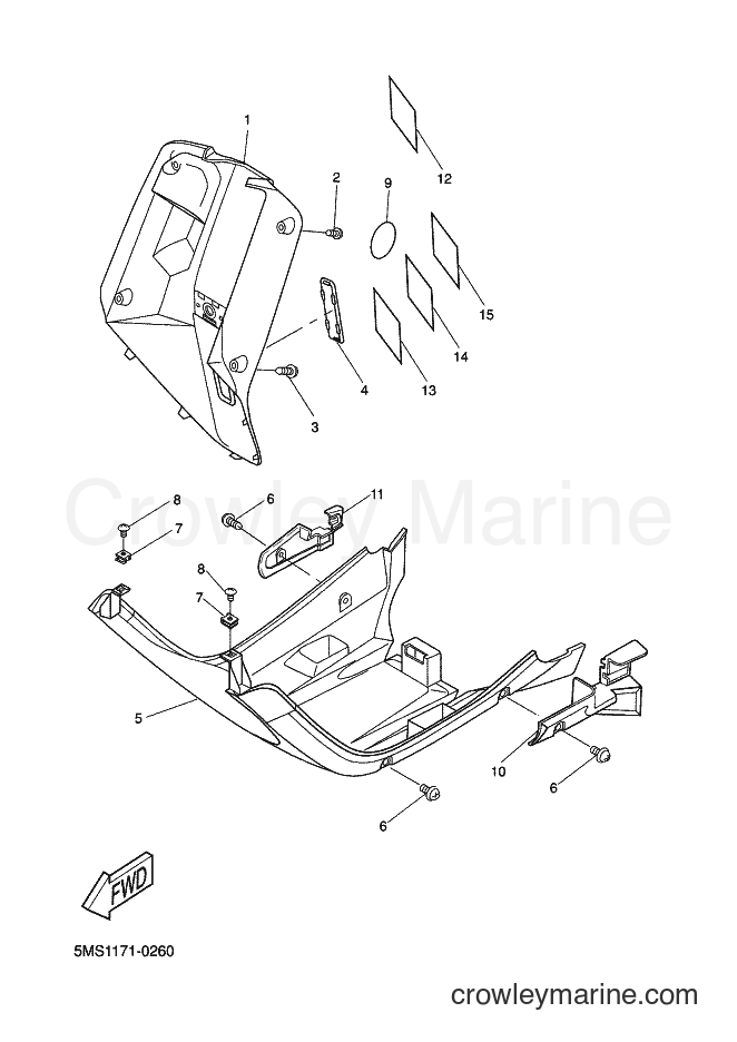 Yamaha Motors CW50 (5MS2) [010] - LEG SHIELD