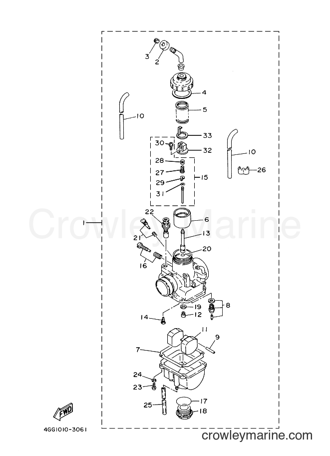 1996 Dirt Bike TY250Z - TY250Z (4GG8) [070] - CARBURETOR