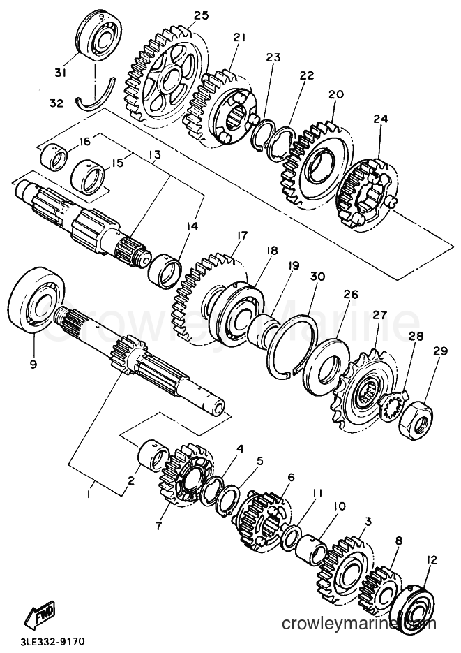 1994 Street Bike GTS1000A - GTS1000A (4FE3) [99A] - TRANSMISSION
