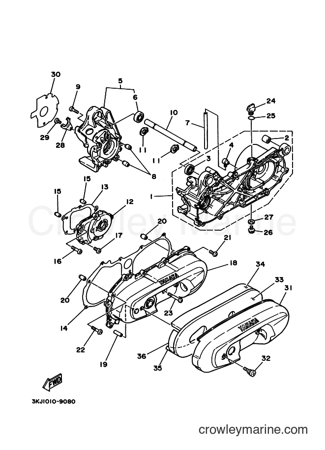 Yamaha Motors CY50 (3SA5) [010] - CRANKCASE