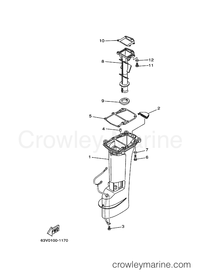 Yamaha Motors 15F (63W0) [140] - UPPER CASING
