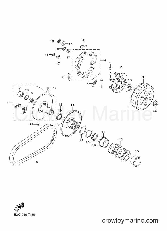 2018 Scooter CEH50 - CEH50 (B3K1) [010] - CLUTCH