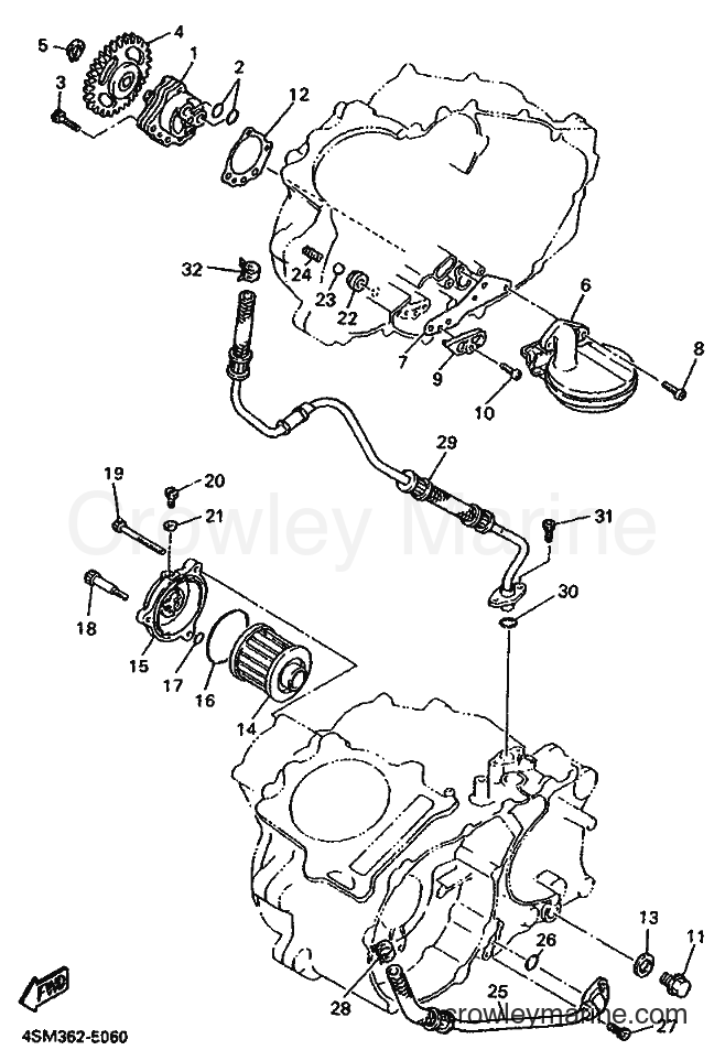 1996 Dirt Bike XT500E - XT500E (4SM2) [010] - OIL PUMP