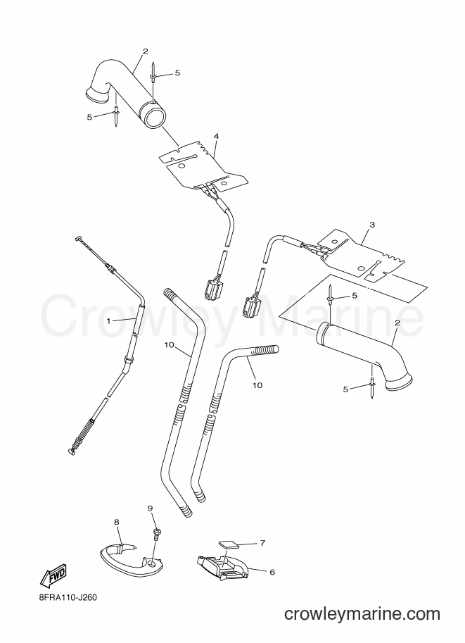 Yamaha Motors RX10STL (8LB2) [010] - CONTROL CABLE