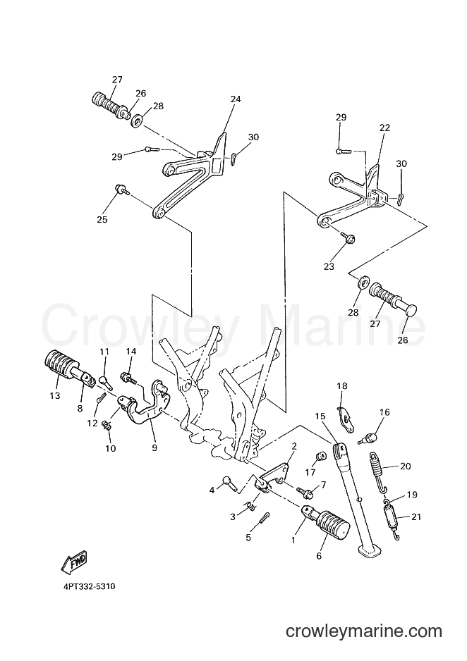 2000 Dirt Bike XT600E - XT600E (4PTA) [030] - STAND & FOOTREST
