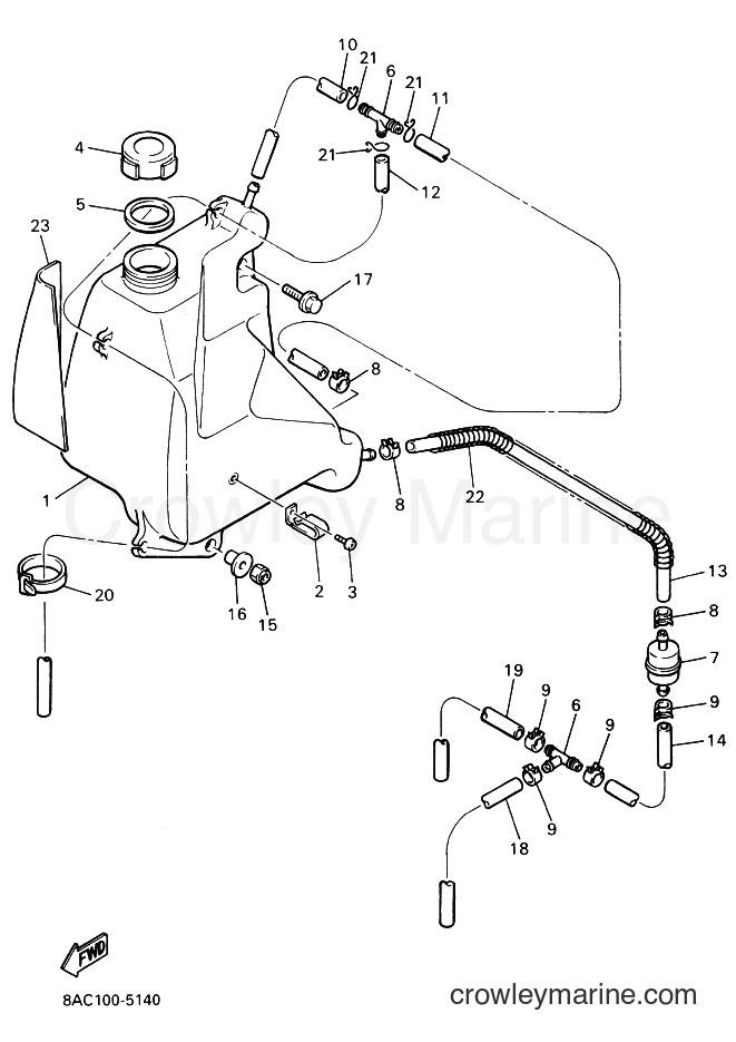 1995 Snowmobile VK540E-2 - VK540E-2 (8AC2) [040] - OIL TANK