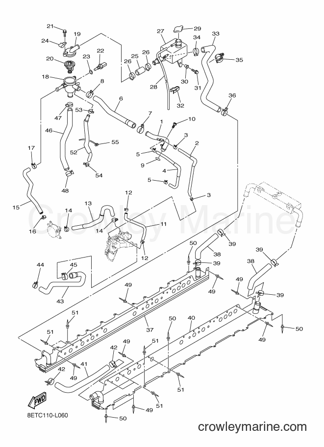 2013 Snowmobile RS10VT - RS10VT (8ETD) [020] - RADIATOR & HOSE