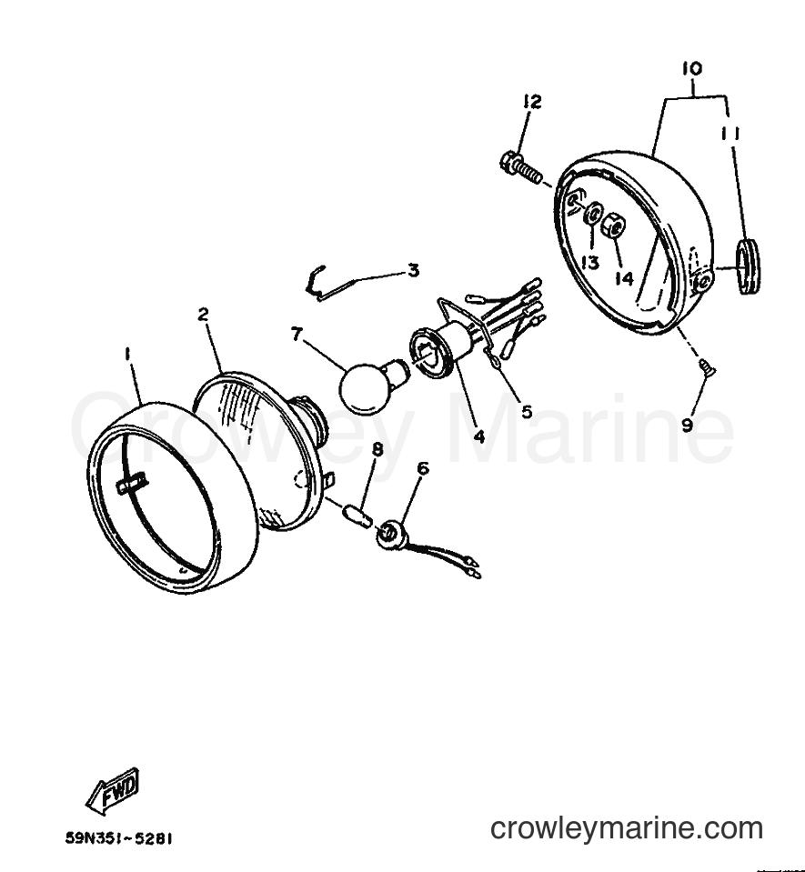 1988 Dirt Bike TY250 - TY250 (59N) [999] - HEADLIGHT