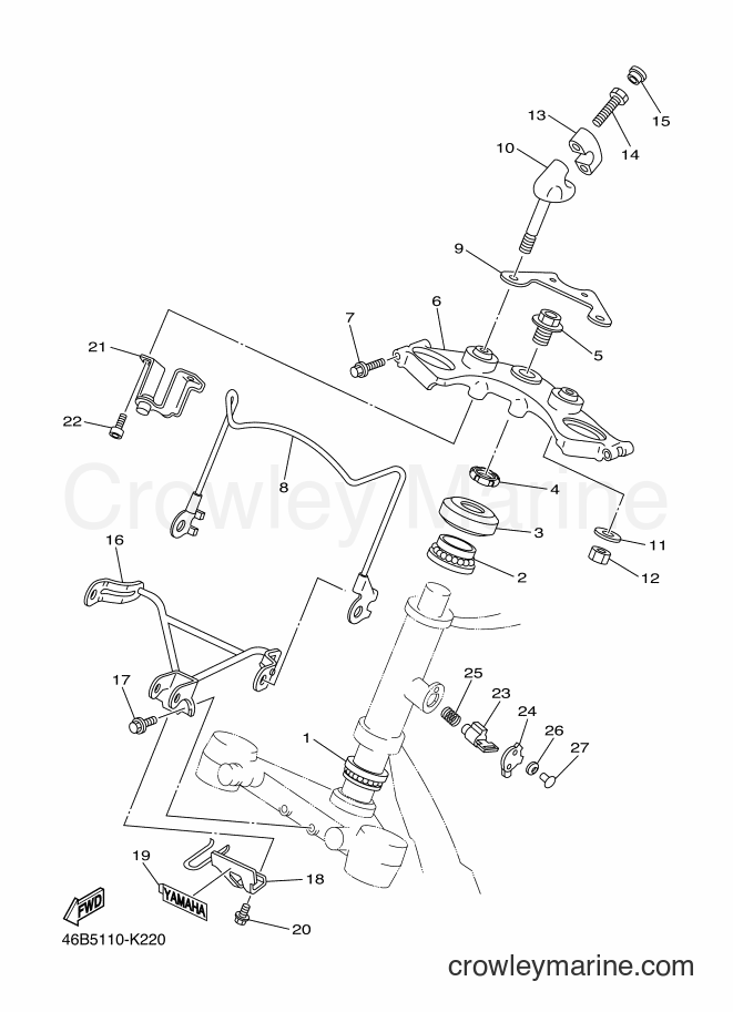 Yamaha Motors XV250 (46B6) [010] - STEERING