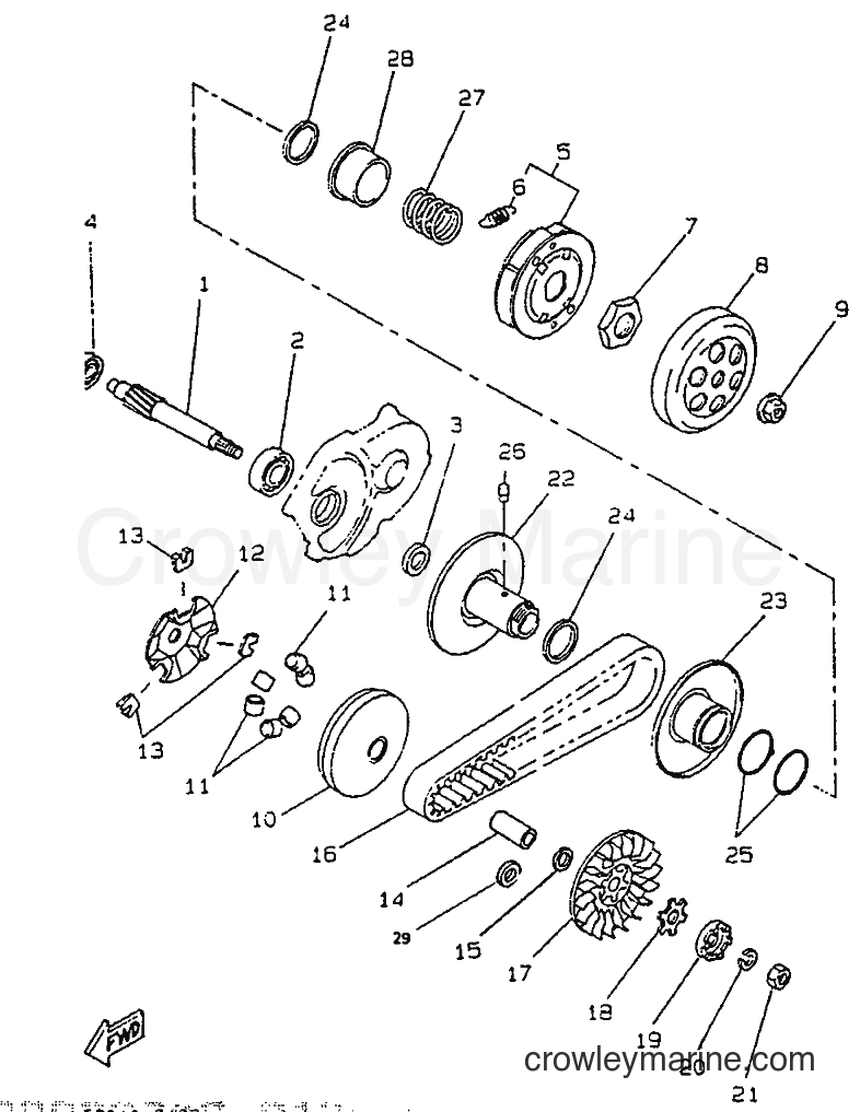 1994 Scooter CW50 - CW50 (4LJ1) [999] - CLUTCH