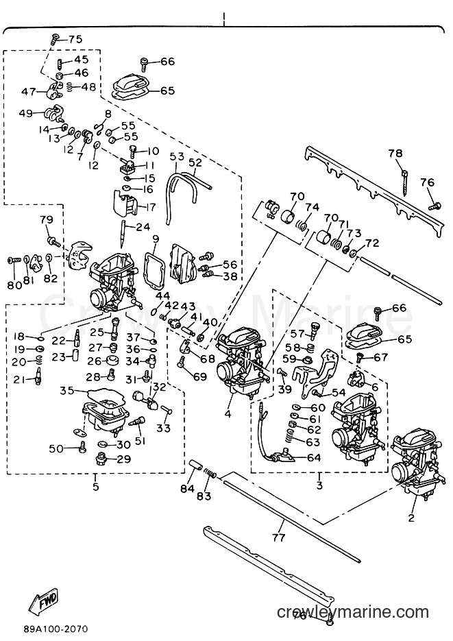 1994 Snowmobile VX750 - VX750 (8BW1) [040] - CARBURETOR