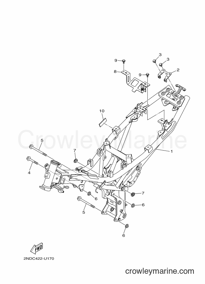 Yamaha Motors T150 (2NDM) [010] - FRAME