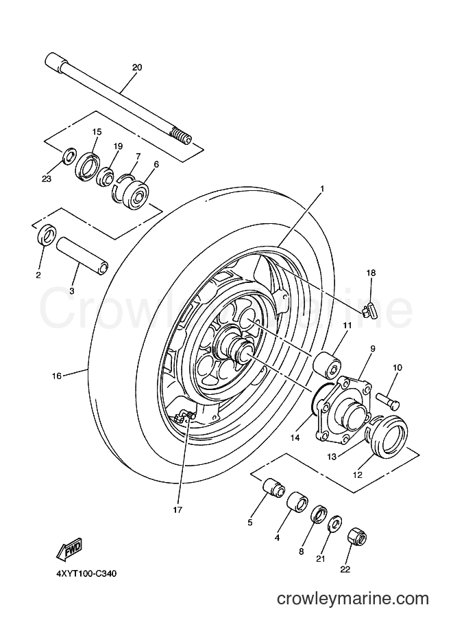 2007 Cruiser XVZ13TFS - XVZ13TFS (2C9F) [010] - REAR WHEEL