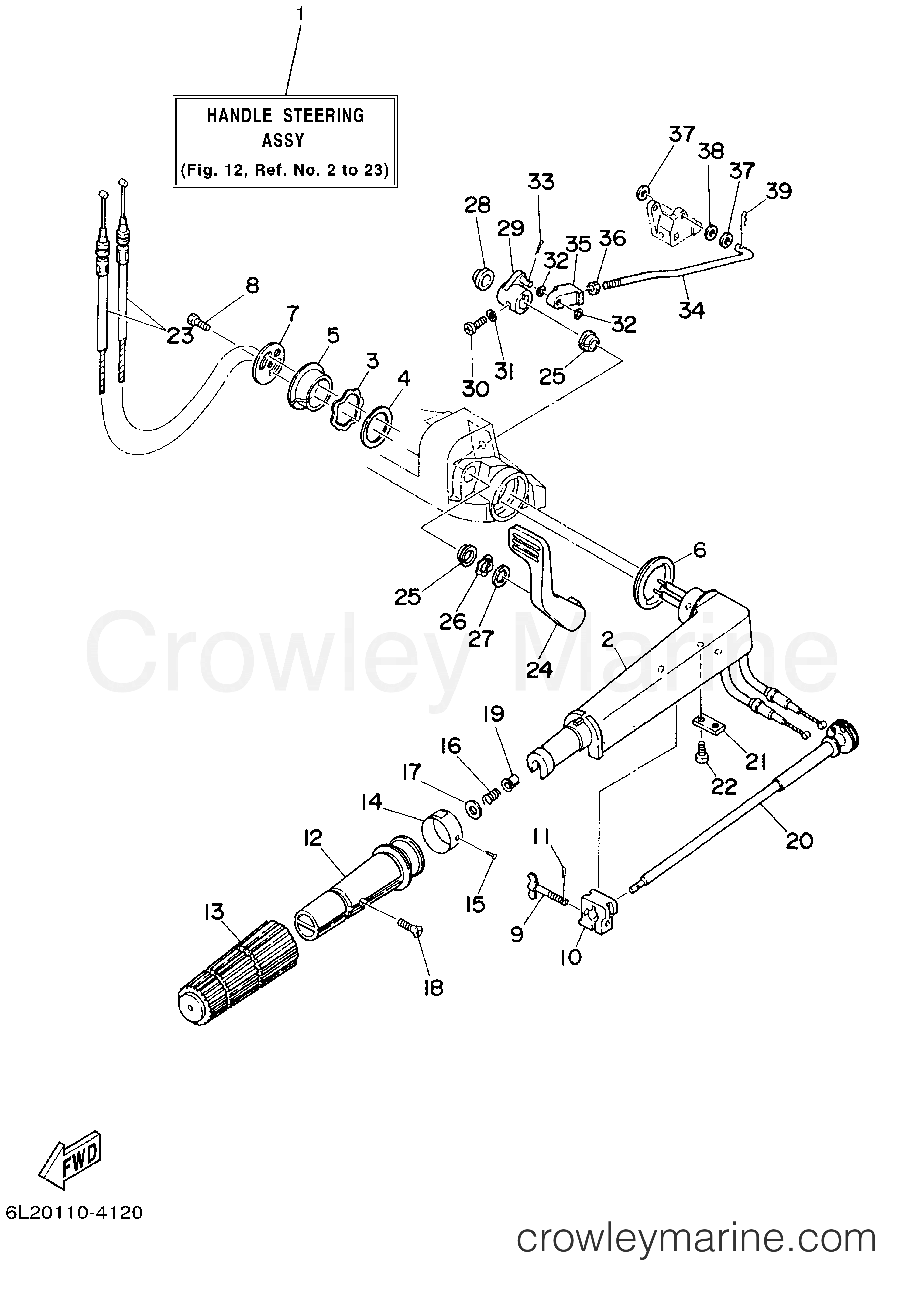Yamaha Motors 25MLHY - STEERING