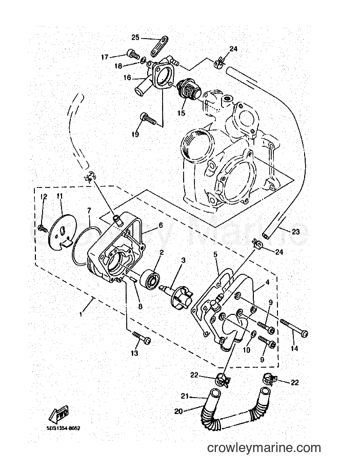 1999 Scooter YP125E - YP125E (5DS8) [010] - WATER PUMP