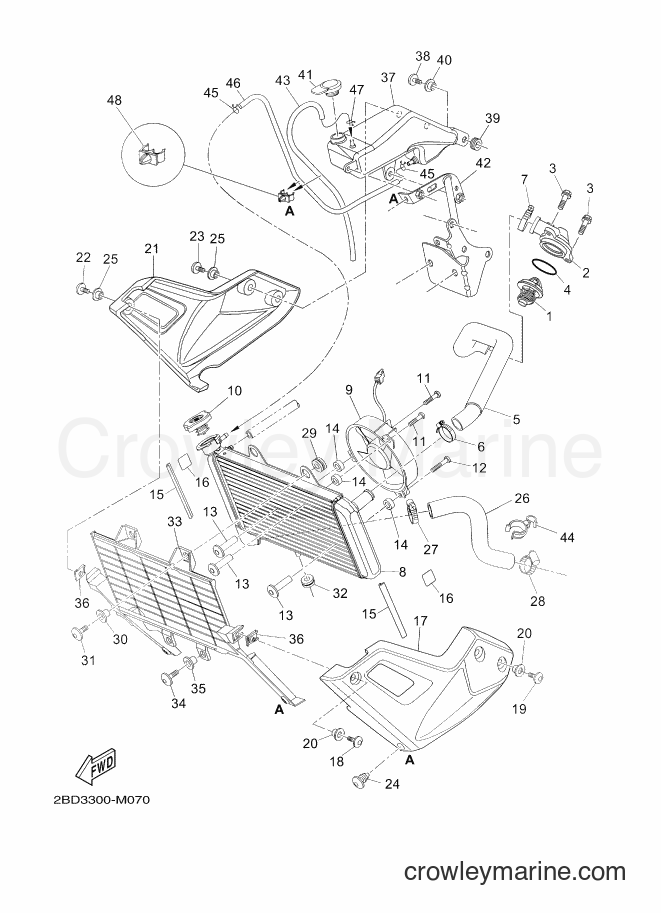 2015 Dirt Bike XT660Z - XT660Z (2BD7) [010] - RADIATOR & HOSE