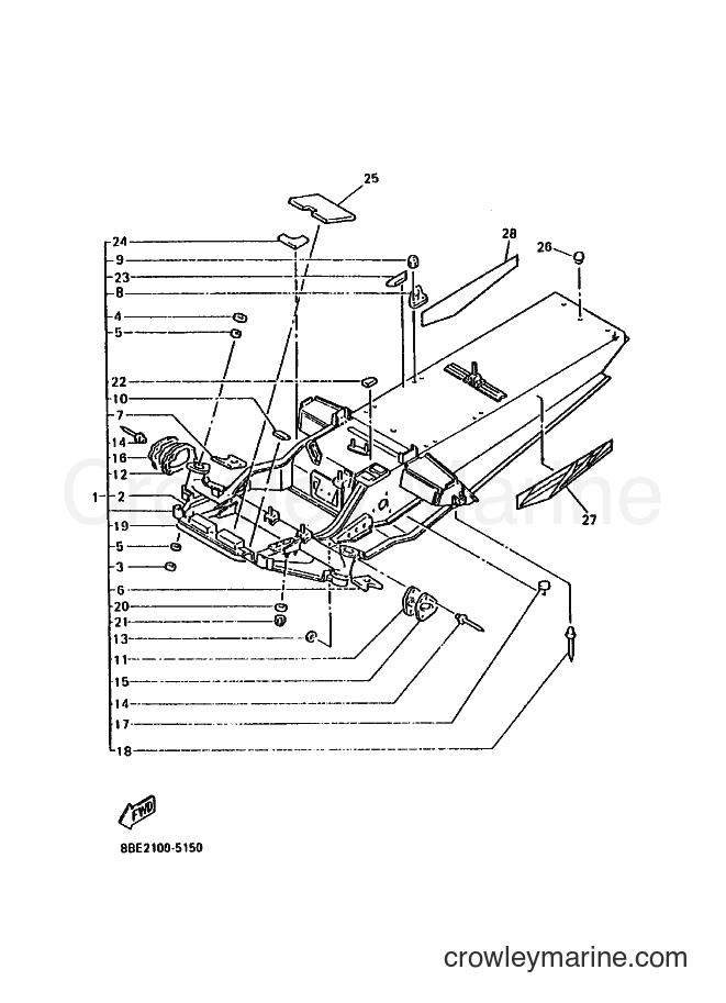 Yamaha Motors CS340E (8BE2) [020] - FRAME